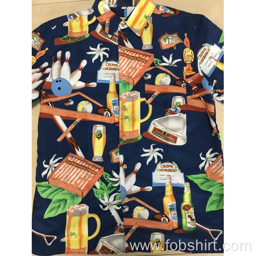 China 2020 New design Polyester printing hawaii shirt Manufactory